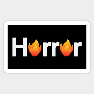 Horror being horrifying text design Magnet